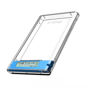 SHUOLE Type C USB3.2 Gen1 2,5 дюймов <span class=keywords><strong>SATA</strong></span> HDD SSD корпус смарт-ЖК-экран дисплей защитный чехол для док-станции для жесткого диска
