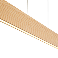 Lampes suspendues en bois nordique LED lampes suspendues modernes pour salle à manger salon cuisine bureau boutique Bar café longue bande lampe suspendue