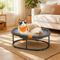 Lit rafraîchissant portable de luxe pour chat USMILE - Tissu en maille sandwich confortable, doux et respirant, amovible et lavable, toutes saisons