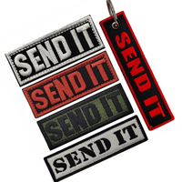 Bordado por computadora SEND IT Hook Loop Parches de moral táctica para prendas Sombreros y mochila Decoración personalizada