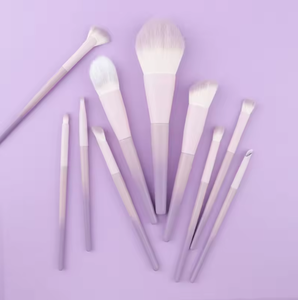 Portable 10-Piece Gradient Purple Makeup Brush Set <strong>Loose</strong> <strong>Powder</strong> and Eye Shadow Brushes New Beauty Personal Care Product - Product Image 5