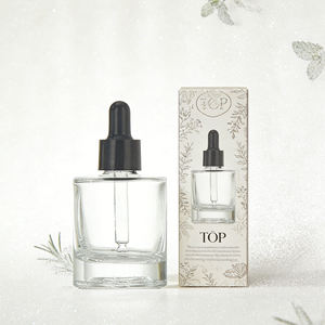 Flacon compte-gouttes carré en verre transparent vide et rechargeable pour huiles parfumées, avec coffret cadeau de luxe pour marques de parfums de niche - Product Image 2