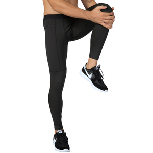 Da uomo in poliestere a compressione elastica da allenamento da ginnastica Slim Fit con tasche posteriori ad asciugatura rapida da ciclismo Sport da palestra per uomo - Product Image 5