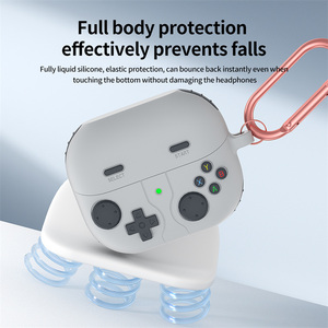 Funda Protectora de Silicona Suave con Gancho para Auriculares <span class=keywords><strong>Samsung</strong></span> Galaxy Buds3 2 / Pro / Buds3 EF / Buds Live, Diseño de Dibujos Animados 3D - Product Image 4