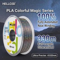 Filament PLA Magique Coloré HELLO3D 1,75 mm 1 kg 330 m 200°C pour Impression 3D, Moulage et Artisanat, Tiges en Plastique Certifiées ISO