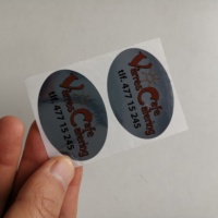 Etiquetas Adhesivas Personalizadas de PET/PVC Resistentes al Agua y a Desgarros, Impresión UV, Formas Ovaladas/Redondas, Precio de Fábrica