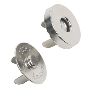 Cierre Magnético de Aleación de Zinc para Bolsos, Plateado, 18 mm, 10 Piezas, Accesorios Modernos para Bolsos y Maletas - Product Image 1