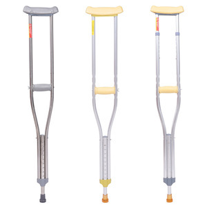 Canne réglable sous le bras en alliage d'aluminium avec poignée en mousse, légère, aide à la marche pour personnes âgées et jeunes souffrant de fractures - Product Image 2