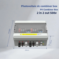 Boîtier de Combinaison Photovoltaïque Connecté au Réseau Étanche à l'Eau et à la Poussière 2 Entrées 2 Sorties 500V 32A IP65 avec Protection Contre les Surtensions CC