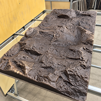 Panneau mural en pierre PU résistant au feu, pierre artificielle en polyuréthane, faux rocher, panneau décoratif pour intérieur commercial