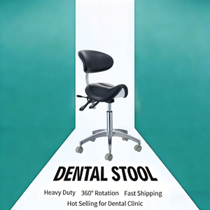 Siège Ergonomique de Fauteuil Dentaire Type <span class=keywords><strong>Selle</strong></span>, Course de la Vérin Pneumatique 160mm, Hauteur Réglable 630-790mm, Réduction de la Fatigue Posturale pour Dentistes de Grande Taille - Product Image 2