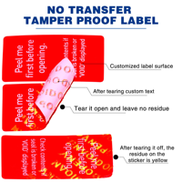 Autocollants holographiques personnalisés en vinyle thermosensible imperméable - Étiquettes de garantie inviolables - Sécurité et protection anti-effraction