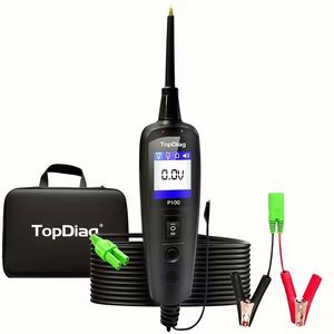 เครื่องทดสอบแบตเตอรี่รถยนต์และเครื่องค้นหาวงจร TOPDIAG P100-10M 12V พร้อมสายเคเบิลยาว 40 ฟุต - Product Image 1