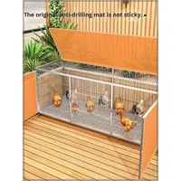 Jaula de Gallinas de Hierro Encriptada, Tamaño Grande, para Exteriores, Cría de Pollos y Patos, Limpieza Automática de Estiércol para Todas las Estaciones