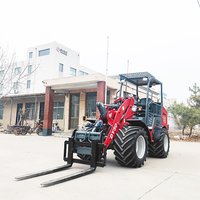 Chinesischer Hydraulischer 4WD-Lader DY50 mit Seiteneinkippkabine Kleiner Landwirtschaftslader mit Mehrfachanbaugeräten