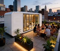 Cabane modulaire préfabriquée isolée à économie d'énergie pour bureau à distance, maisonnette de loisirs, vente en gros