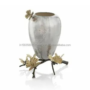 Vente en gros vase à fleurs en laiton fabriqué à la main logo et taille personnalisés pour jardin article d'occasion de mariage à bas prix - Product Image 1