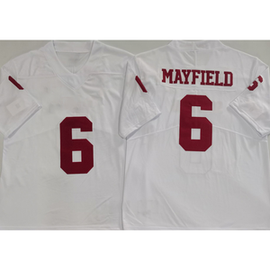 2025 New Oklahoma College Jersey 6 Baker May field 10 John Mateer 2 CeeDee Lamm Kurz atmungsaktiv Feuchtigkeit sablei tend genäht - Product Image 5