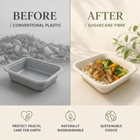 Barquette pour repas prêts à consommer en bagasse de canne à sucre avec revêtement PET, faible coût de moulage personnalisé, sans PFAS, compostable, pour aliments surgelés