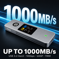 Carcasa para SSD M.2 NVMe con Encriptación de Huellas Dactilares, USB C de 10 Gbps, Doble Protocolo, Carcasa Externa de Aluminio para Disco Duro, 2230 2242 2280