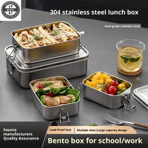 Scatola per il pranzo Bento a tenuta stagna in acciaio inossidabile per gli adulti scomparti contenitore per alimenti per la preparazione dei pasti - Product Image 5