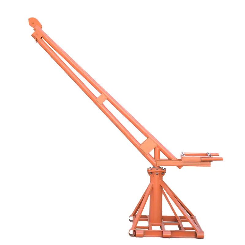 Construction Mini Small Outdoor Use Electric Wire Rope Hois Winch 1000kg Arm Rotating Lifting Crane