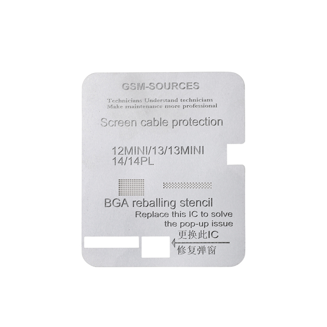 GSM-SOURCES New LCD Screen IC Stencil for iPhone X-14 Series BGA Reballing