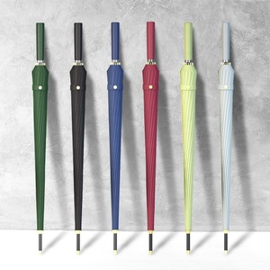 Grand <span class=keywords><strong>parapluie</strong></span> publicitaire à long manche résistant au <span class=keywords><strong>vent</strong></span>, logo personnalisé, 16 baleines, parapluies droits pour le soleil, vente en gros - Product Image 1