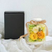 Botol Parfum Mawar Awet Mewah Hadiah Bunga untuk Hari Valentine, Hari Ibu, Suvenir Pernikahan, Bunga Abadi Yunnan, Dekorasi Meja