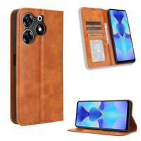 Housse en cuir PU rétro pour Tecno Spark 10 Pro K17 Stand Wallet Flip Folio Phone Case