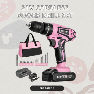 Kit de perceuse-visseuse à percussion sans fil portable à vitesse variable 21V, 60N.m de couple maximal, outil multifonctionnel, exclusivité e-commerce - Product Image 2