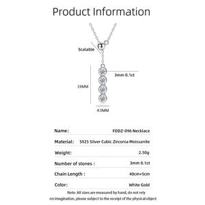 Pendentif moissanite rond délicat en argent sterling 925, bijou minimaliste simple et scintillant, cadeau pour femme, à porter au quotidien - Product Image 5