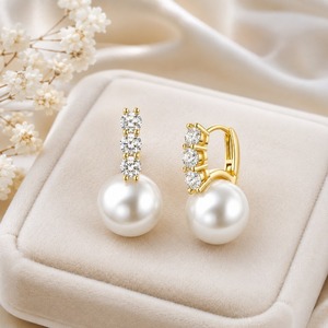 Boucles d'oreilles élégantes à perles géométriques, bijoux pour femmes, cadeaux pour tous les jours ou pour des occasions spéciales - Product Image 1