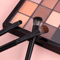Pinceau de maquillage professionnel 5 pièces à poils synthétiques doux, manche en bois, haute pigmentation, facile à utiliser, pour fard à paupières, blush et contour