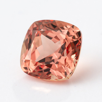 Redleaf populer matahari terbenam warna oranye Lab tumbuh safir 1CT 3CT 6CT bantal memotong merah Ruby untuk membuat perhiasan