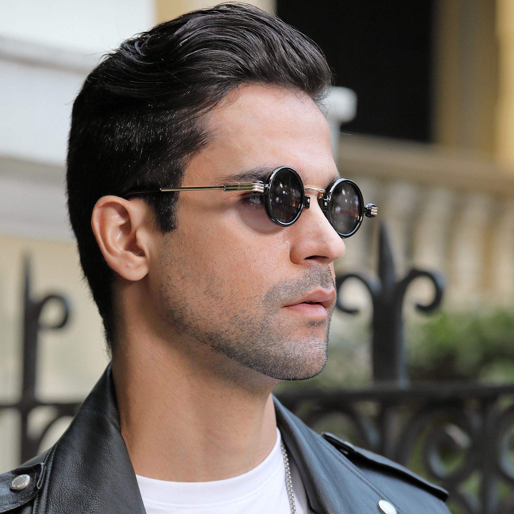 Steampunk Tiny Circle Glasses Retro Flip-Up Round Steampunk