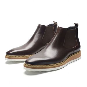 Nouvelles Bottes Chukka Homme 2025 en Daim de Vache, Antidérapantes, Style Chelsea Anglais, pour Affaires, Automne/Hiver - Product Image 4