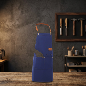 Tablier en coton respirant et résistant à la chaleur pour serveurs et barmen de restaurant, avec manches et logo personnalisé - Product Image 4