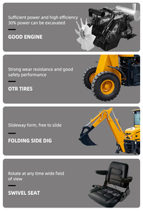 <span class=keywords><strong>Mini</strong></span>-chargeuse-pelleteuse 4x4 hydraulique 2-en-1, véhicule d'ingénierie multifonctionnel pour l'agriculture, les municipalités et l'exploitation <span class=keywords><strong>mini</strong></span>ère, certifié CE - Product Image 2