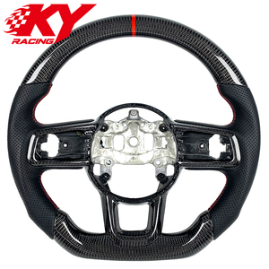 Accessoires intérieurs automobiles, volant sport en cuir et fibre de carbone, compatible avec Jeep Gladiator Wrangler JL 2018-2025 - Product Image 1