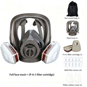 <span class=keywords><strong>Masque</strong></span> respiratoire facial complet réutilisable KN95 à <span class=keywords><strong>3</strong></span> couches avec valve d'expiration, ajustement confortable pour peintre - Product Image 6