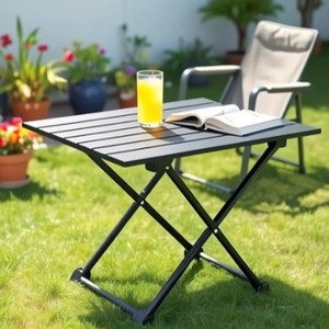 <b>Outdoor</b> <b>Folding</b> <b>Table</b> Aluminum Alloy Rectangular Portable Camping Picnic <b>Table</b> 95cm Length Foldable <b>Outdoor</b> Equipment - Product Image 2