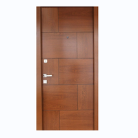 Portes d'intérieur Porte double en bois fantaisie Conception de porte en verre bois de teck pour villa