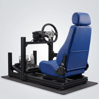 Cockpit de simulation de course professionnel en profilés aluminium 8020, siège de simulateur de course pour volants à entraînement direct