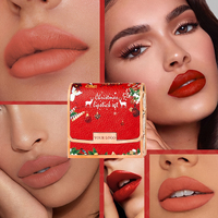 Coffret de Rouge à Lèvres Herbal Tendance Noël – 3 Teintes Longue Durée, Fini Mat Doux, Crème, avec Mini Sac Bandoulière – Idéal Cadeau de Fêtes – OEM ODM Marque Privée