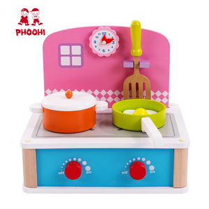 2 in 1 Children Pretend Play BBQ Grill Kids <strong>Wooden</strong> Table Top <strong>Kitchen</strong> <strong>Toy</strong> with <strong>Accessories</strong> - Product Image 3