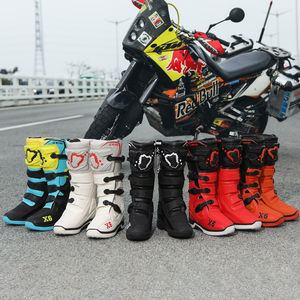 Botas de Motociclismo Todoterreno, Resistentes a Impactos, Largas, Antideslizantes, Impermeables y Transpirables, Calzado de Rally para Motociclistas - Product Image 1