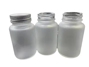 Shrink kapsül vidalı kapak ilaç şişesi cam ile flaş satış asit asitli beyaz cam Woozy şişeleri