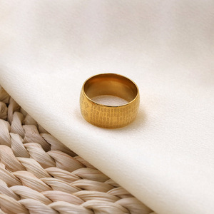 Unisex Geometric Gold <b>Ring</b> <b>Titanium</b> Steel Everyday Wear Jewelry - Product Image 4