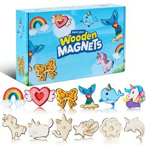 Juguetes Decorativos de Madera para Pintar a Mano, para Educación Temprana en Jardín de Niños, Decoración del Hogar y Refrigerador - Product Image 1